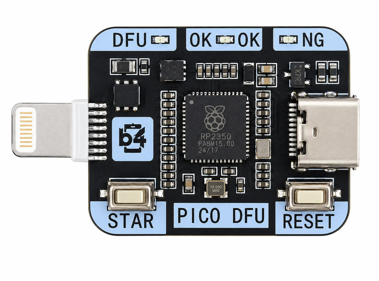 B4 Pico DFU Tool – RP2350A Apple Device Repair Utility for Mobile Technicians